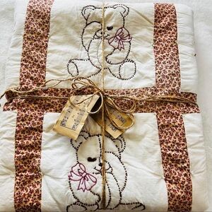 52”x40”Vintage Homemade Kids Quilt.